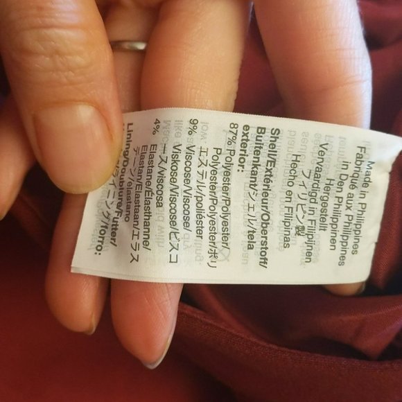 J. Crew Mercantile Burgundy Peplum Skirt - Picture 5 of 5